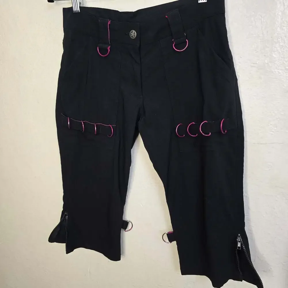 Serious Clothing Los Angeles Rare Y2K Gothic Punk Rave Capris Size 5